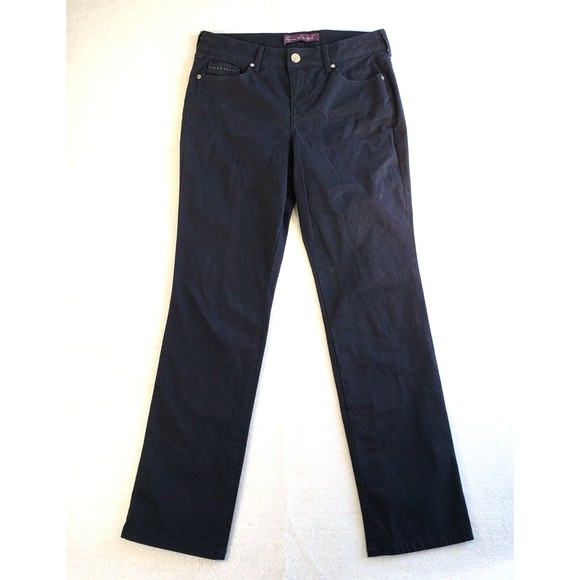 Gloria Vanderbilt Jeans Womens 6 29x30 Black Jordyn Bootcut Embroidered Beaded - Picture 2 of 16